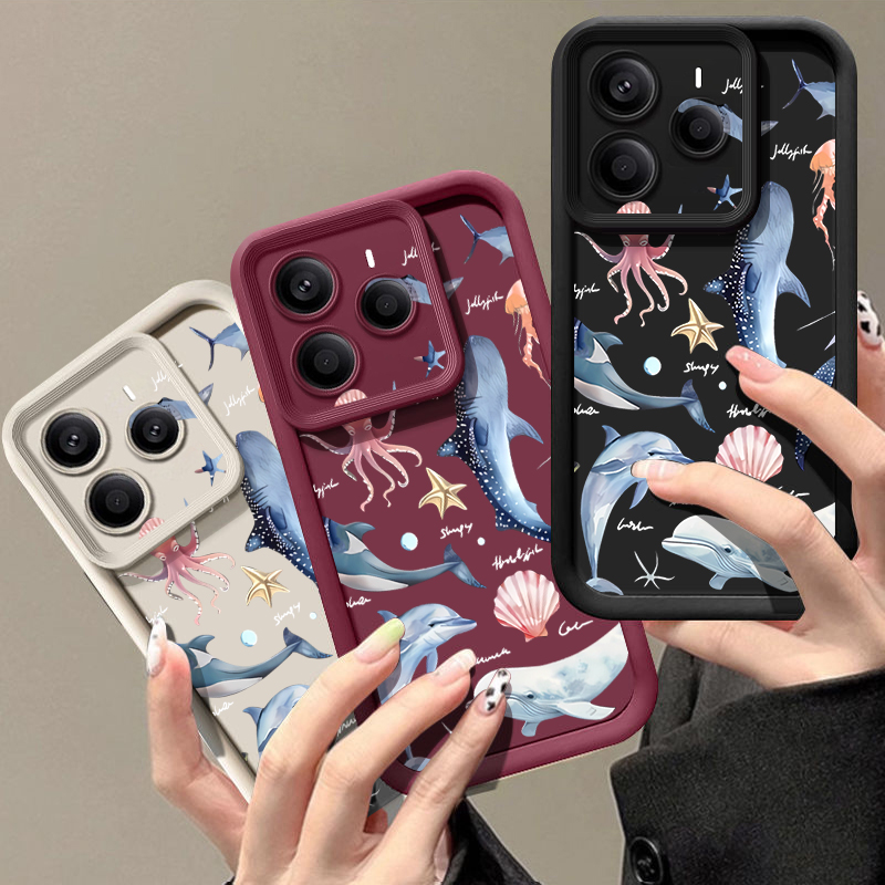 귀여운 돌고래 무늬 소프트 케이스 샤오미 레드미 노트  - Xiaomi Redmi Note 13 리뷰 및 가격