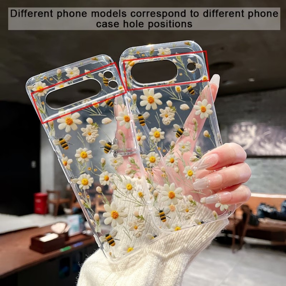 귀여운 꿀벌 꽃무늬 소프트 투명 폰 케이스 (구글 픽셀 - Google Pixel 8A 리뷰 및 가격